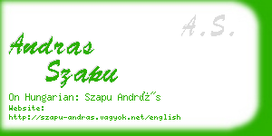 andras szapu business card